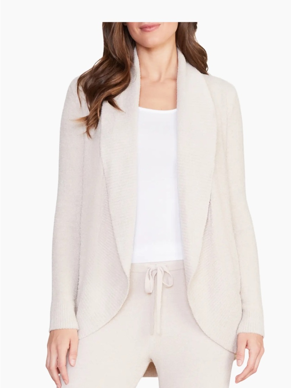Barefoot Dreams Cozy Chic Lite Cream Cardigan